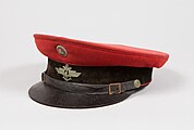 The hat of a watchman of a Lithuanian railway station in 1937