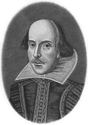 William Shakespeare, Porträt der ersten Folio-Ausgabe von Martin Droeshout