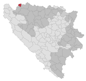 Lage der Gemeinde Kostajnica (Doboj) in Bosnien und Herzegowina (anklickbare Karte)