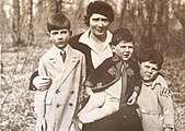Maria with her sons, Peter, Tomislav, and Andrej