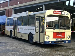 MAN 750 HO-SL, erstgebauter Standard-Linienbus von MAN (Stadtwerke Mönchengladbach), Baujahr 1968