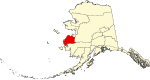 State map highlighting Kusilvak Census Area