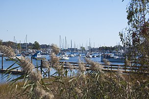 Milford Harbor seen from Pond Street