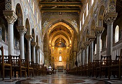 Interior of Monreale Cathedral.