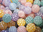 Pastel-colored beads