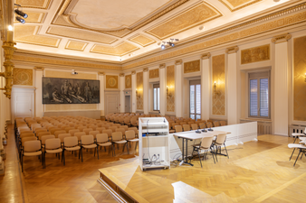 Conference room of the former Government Palace in Locarno, now headquarters of the Società Elettrica Sopracenerina