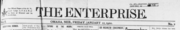 The masthead of the Omaha, Nebraska paper "The Enterprise".