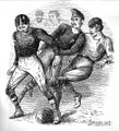 Image 6Drawing of the first international game by artist William Ralston (from History of association football)