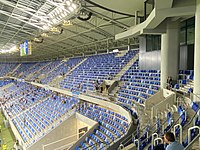 A stand at the Tehelné Pole Stadium (2021)