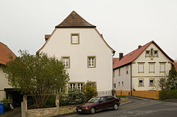 Houses at the church square in Bergtheim-Dipbach