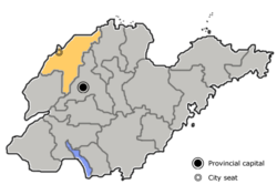 location of Dezhou in Shandong