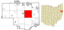 Location of Elkrun Township in Columbiana County