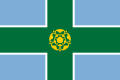 The current flag of Derbyshire, which was "Design 1" among the 2006 finalists.