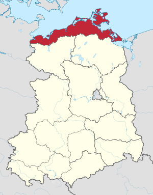 Lage des Bezirks Rostock in der DDR
