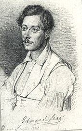 sketch of a young man with spectacles and a moustache