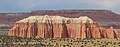 Entrada Sandstone overlain by Curtis Formation in Capitol Reef National Park's Cathedral Valley