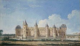 View of Ferté-Vidame castle, before 1750, Louis-Nicolas van Blarenberghe