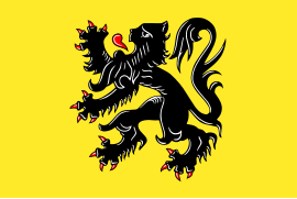 The official flag of Flanders