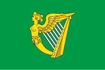The green harp flag was the banner of Irish nationalism from the 17th century until the early 20th century.