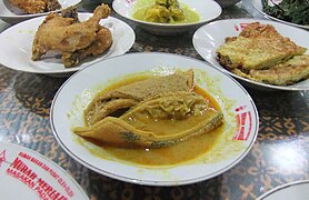 Gulai babat, tripes gulai, a Padang food