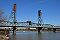 Hawthorne Bridge (in Portland, Oregon, U.S.), built in 1910, the oldest vertical-lift bridge in the United States[3]