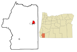 Location in Josephine County and the state of Oregon