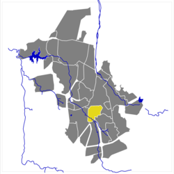 Karte vom Südlichen Industriegebiet im Stadtgebiet von Windhoek