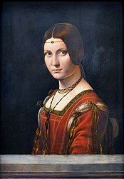 Woman in a colored portrait