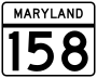 Maryland Route 158 marker