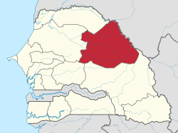 Location of Matam in Senegal