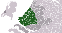 Location in the province of South Holland, Netherlands