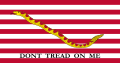 A rattlesnake appears on the First Navy Jack of the United States