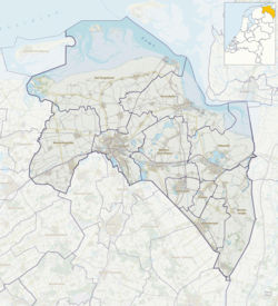 Topography map of Groningen