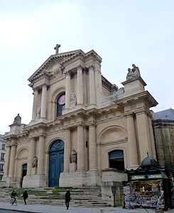 The late baroque church of Saint-Roch at 196 rue Saint-Honoré (1738–39) by Robert de Cotte and Jules-Robert de Cotte