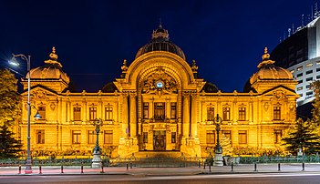Beaux-Arts aka Eclectic - CEC Palace on Calea Victoriei, 1897–1900, by Paul Gottereau (project) and Ion Socolescu (construction)[40]