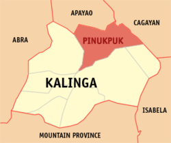 Map of Kalinga with Pinukpuk highlighted