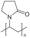 Strukturformel von Polyvinylpyrrolidon