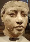 Portrait study thought to represent Amenhotep III, the father of pharaoh Akhenaten, discovered within the workshop of the royal sculptor Thutmose at Amarna, now part of the Egyptian Museum of Berlin collection