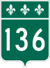 Route 136 marker