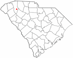 Location of Simpsonville, South Carolina