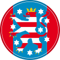 Wappenzeichen/Signet von Thüringen[4] (Hessen zeigt einen stilisierten Löwen)[5]