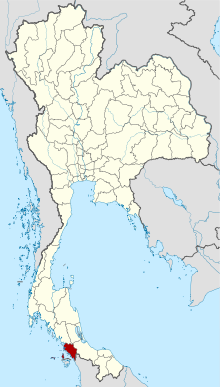 Map of Thailand highlighting Satun province
