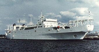 USNS Zeus (T-ARC-7), a cable ship built specifically for the US Navy, she is the only ship in her class and the only ship of her kind in the Navy