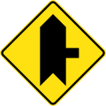 (W2-209) Priority side road intersection from right (used in New South Wales)