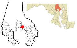 Location of Hampton in the State of Maryland