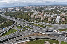 MKAD interchange with Moscow–Saint Petersburg motorway