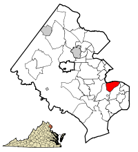 Location within Fairfax county