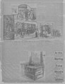 The Journal April 12, 1896 showing at the top Holmes "Murder Castle" and at bottom the trunk used by Holmes to kill the Pietzel sisters