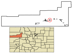 Location of Silt in Garfield County, Colorado.
