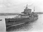 HMAS Shropshire arriving in Sydney in November 1945 carrying long serving Australian soldiers